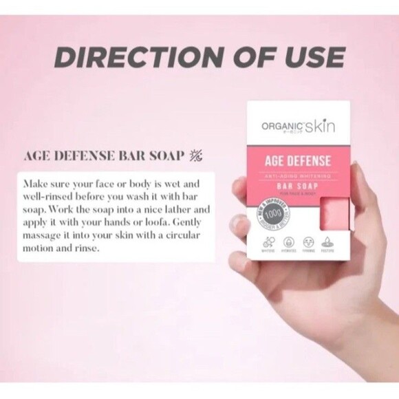 Organic Skin Age Defense Anti-Aging Whitening Soap 100g - Picture 3 of 4